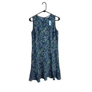 LOFT Outlet Dress Womens Petite 8P Floral Fit & Flare Knee Sleeveless